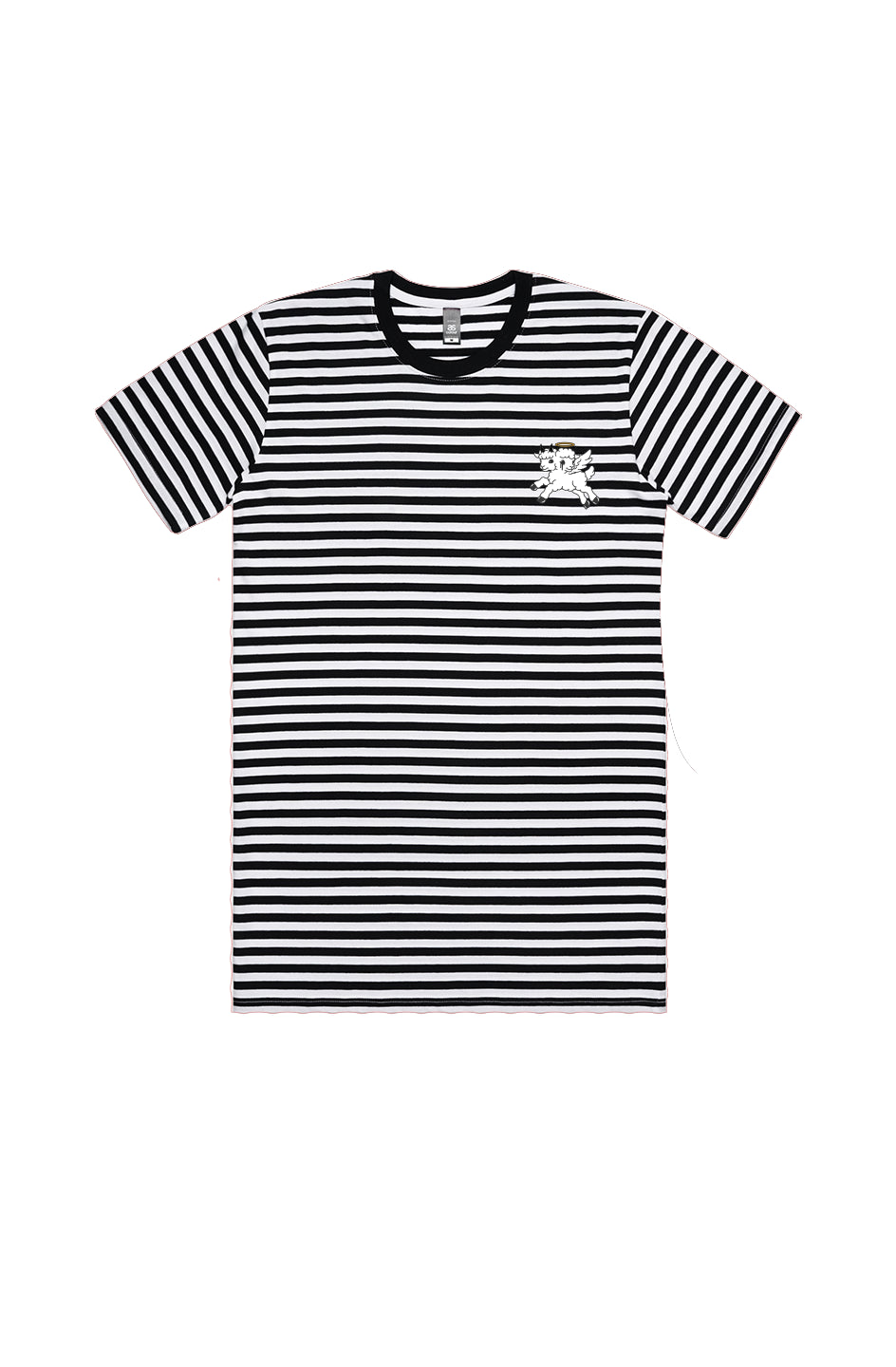 Black White Stripe Tee - OZW Lamb