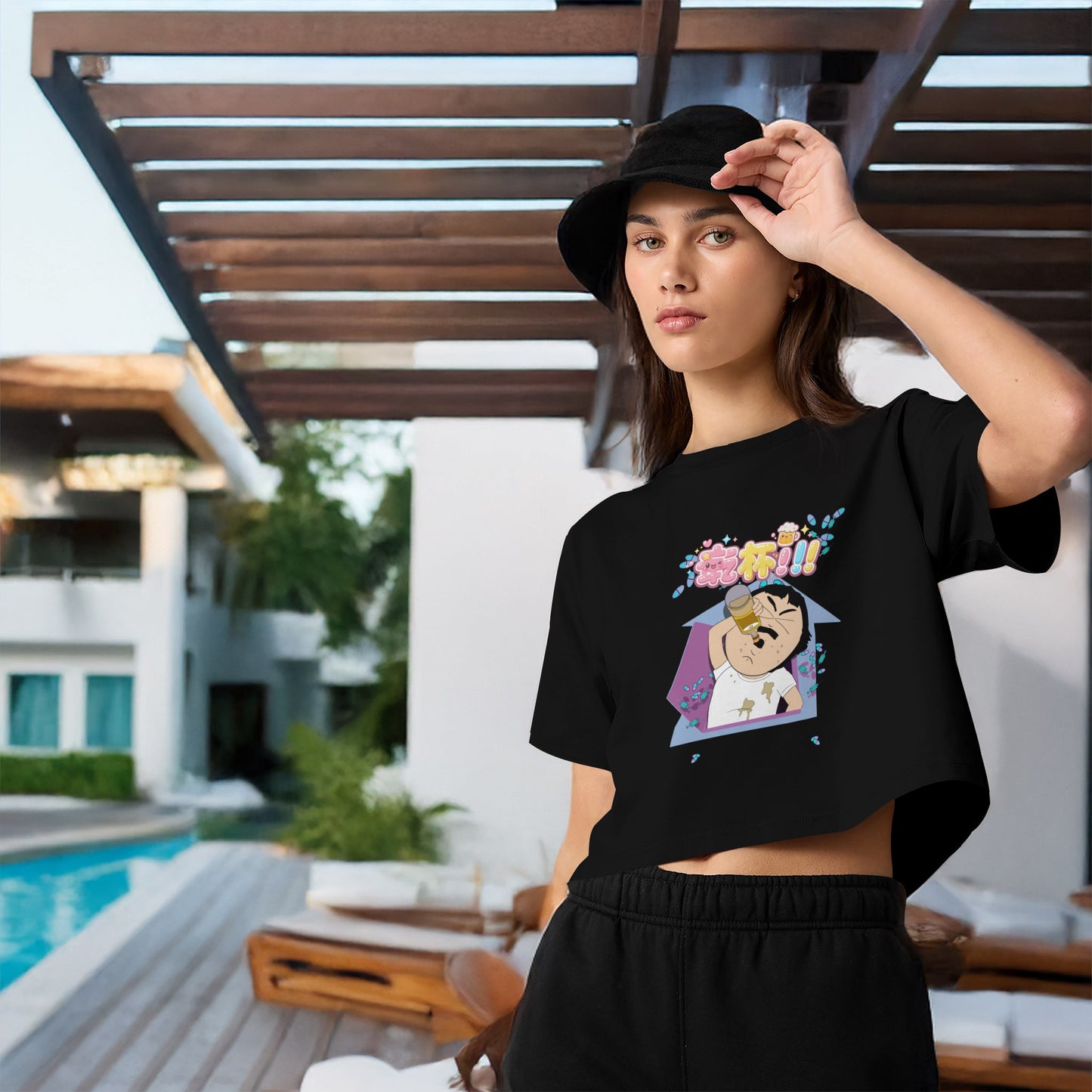 Women’s Kanpai!!! Cropped Tee x KIMICOCO